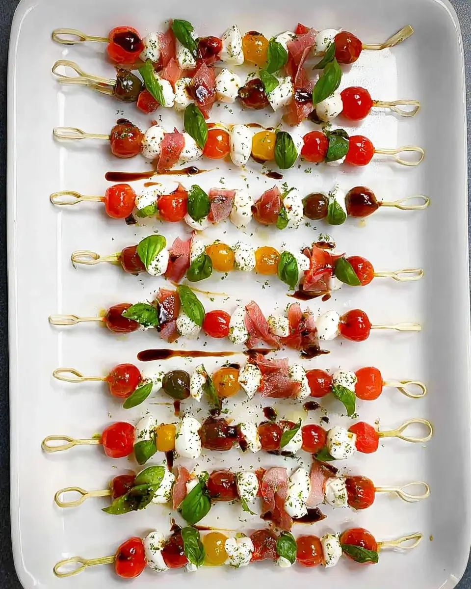 Caprese Skewers with Balsamic Glaze: Easy Recipe!