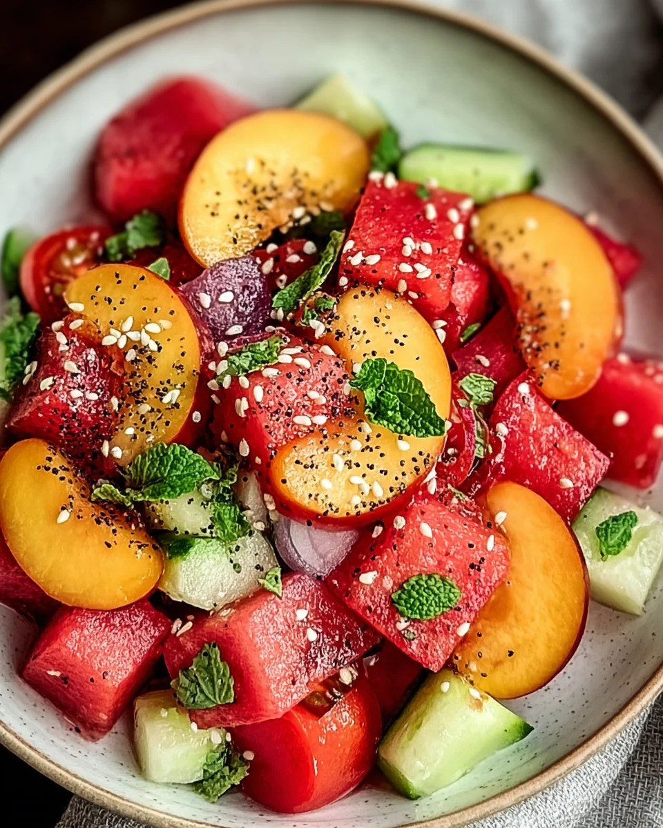 Peach and Watermelon Salad: A Refreshing Summer Treat!