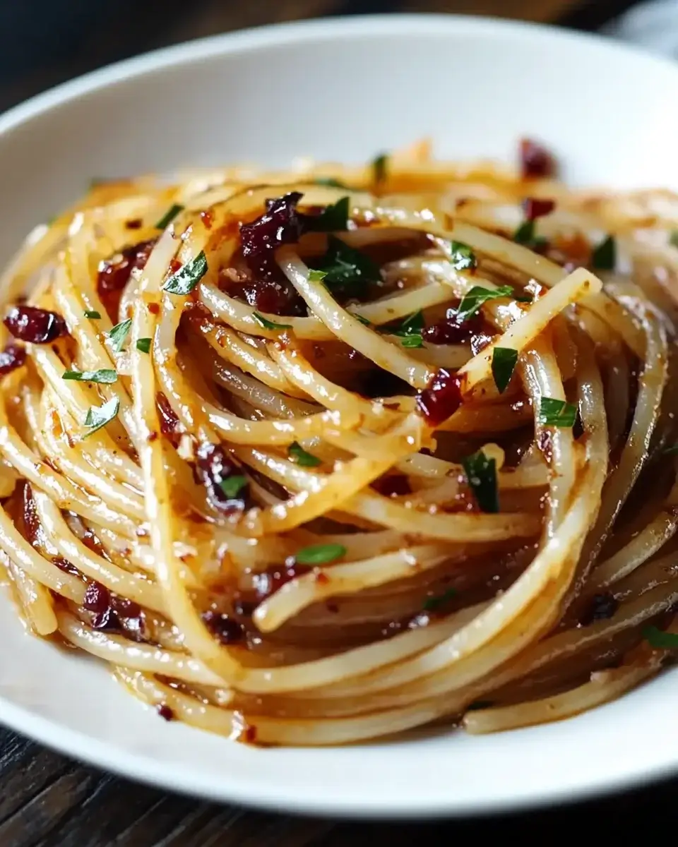 Caramelized Onion Pasta with Chili Oil: A Flavorful Delight!