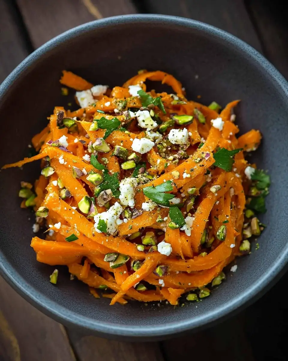Carrot, Feta, and Pistachio Salad: A Refreshing Delight!