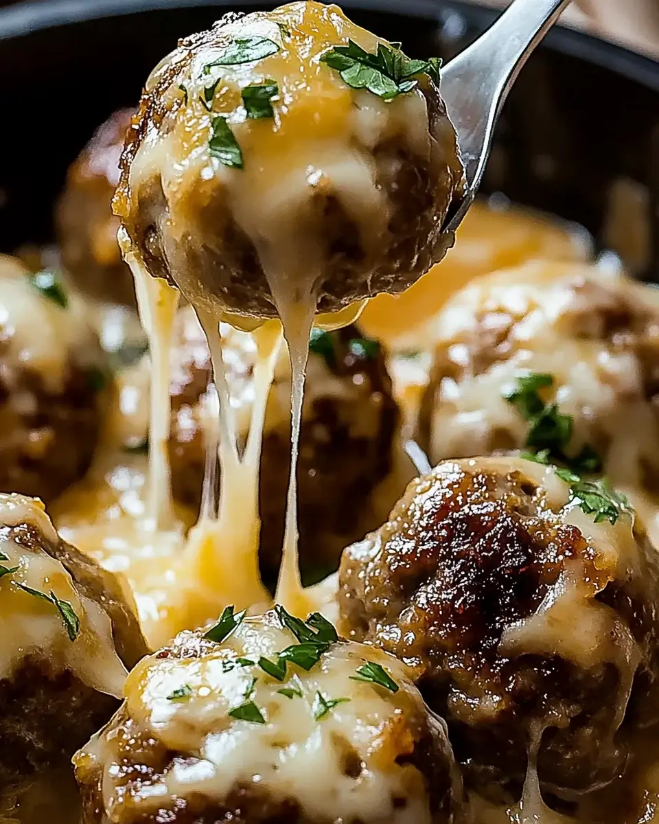 Cheesy French Onion Meatballs Make Dinner Irresistible!