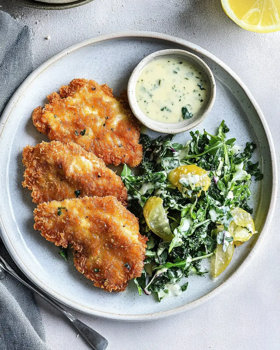 Crispy Chicken Schnitzel with Herb Salad: A Flavorful Delight!