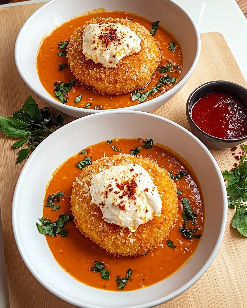 Crispy Fried Burrata with Spicy Vodka Sauce Delights You!