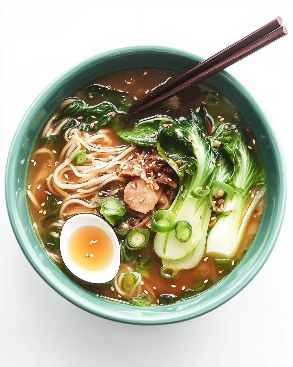 Ginger Garlic Noodle Soup with Bok Choy: A Quick Boost!