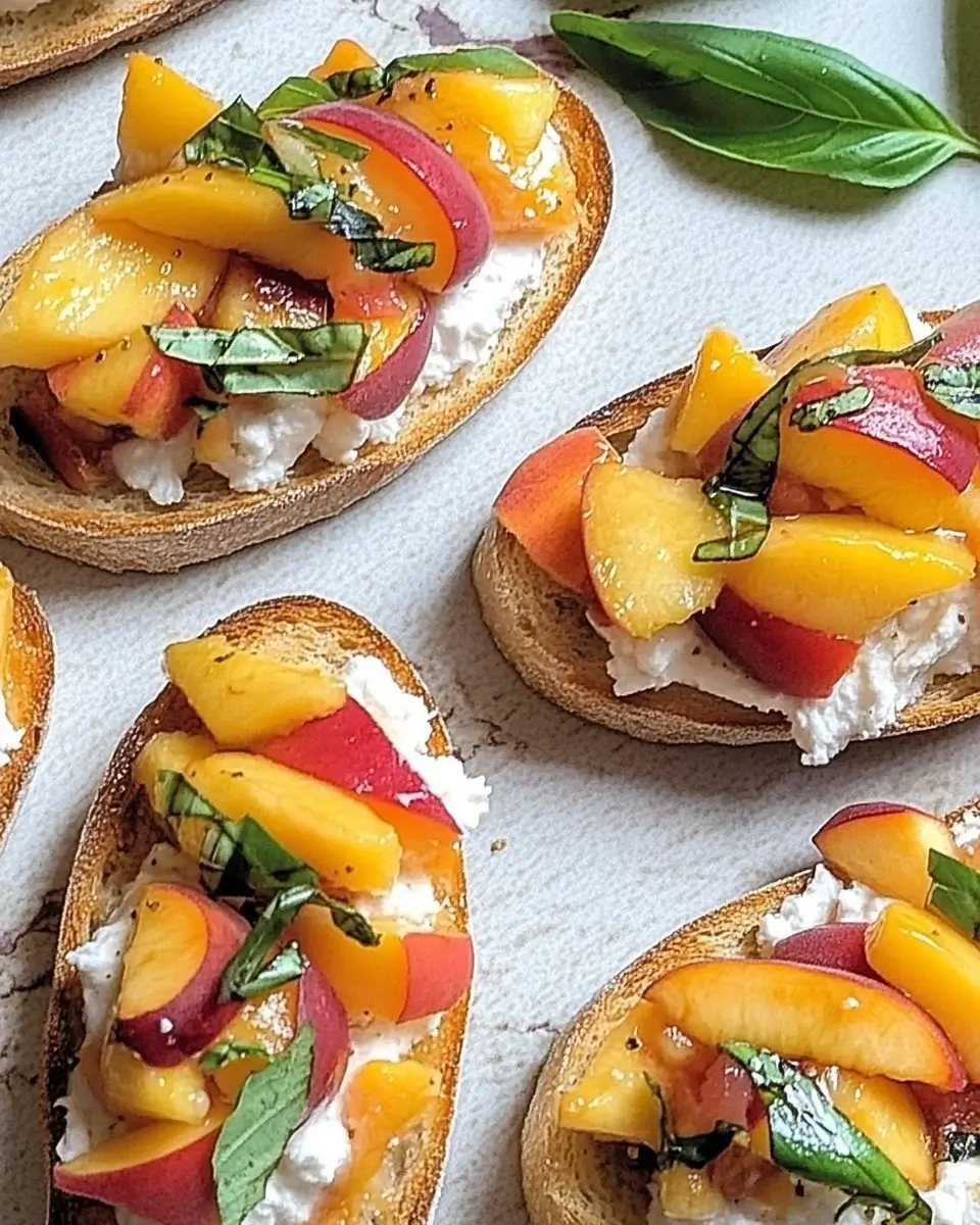 Peach and Goat Cheese Bruschetta: A Delectable Delight!
