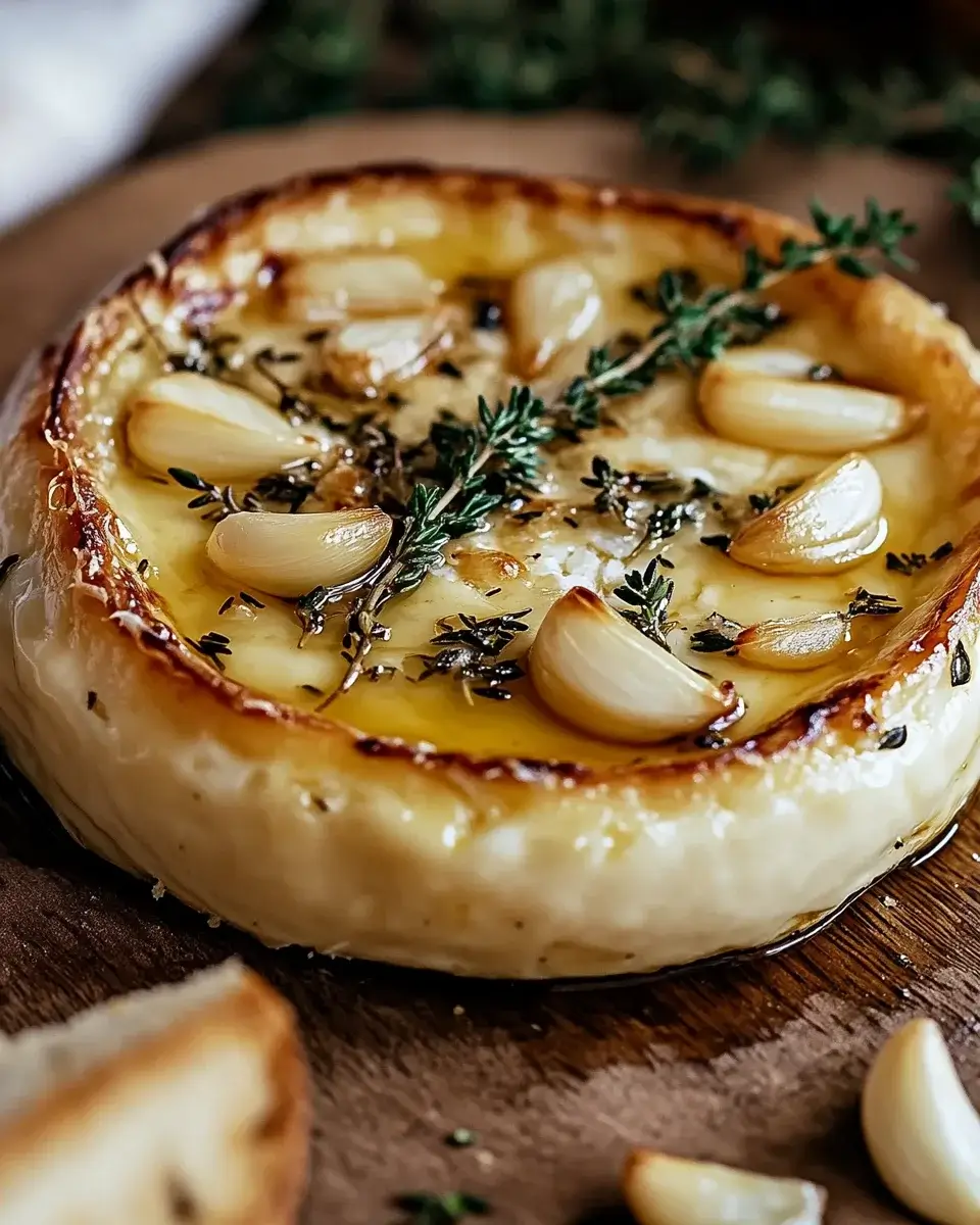 Savory Baked Brie with Garlic and Herbs is Irresistible!