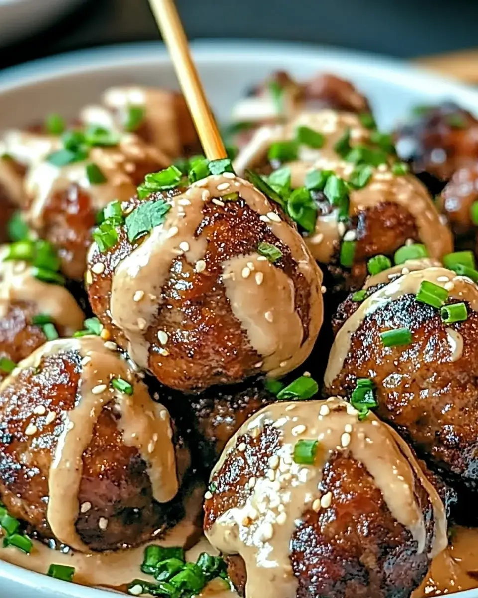 Tender Korean BBQ Meatballs with Spicy Mayo Dip Delight!