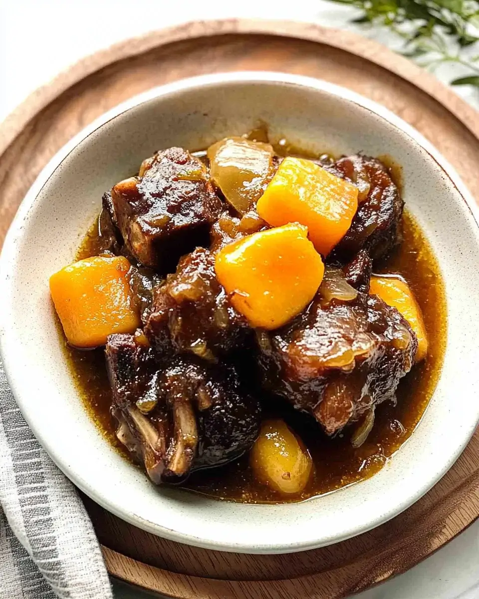 Braised Oxtail with Soy Sauce and Ginger for Dinner Delight