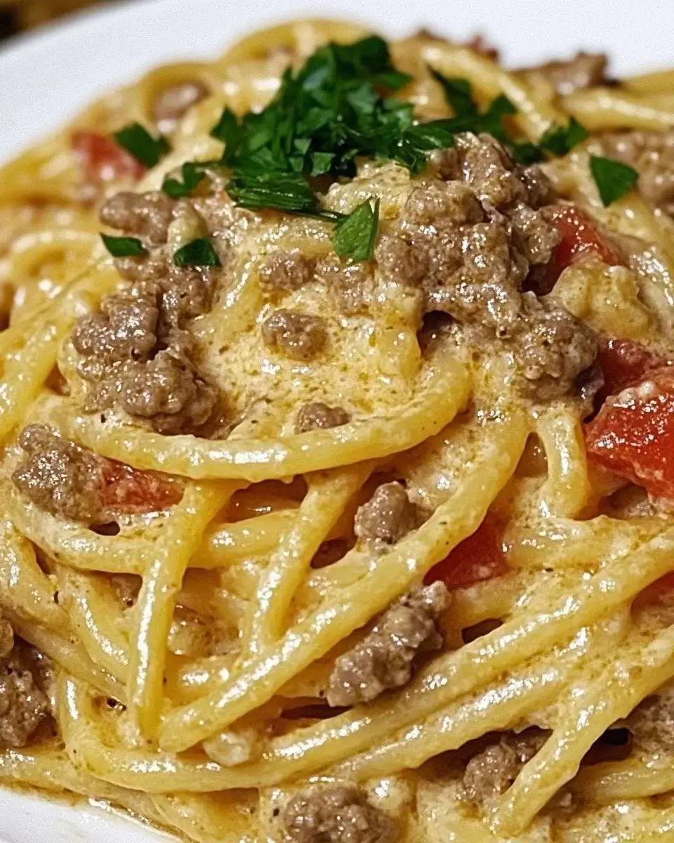 Creamy Italian Spaghetti with Ground Beef: A Must-Try Dish!