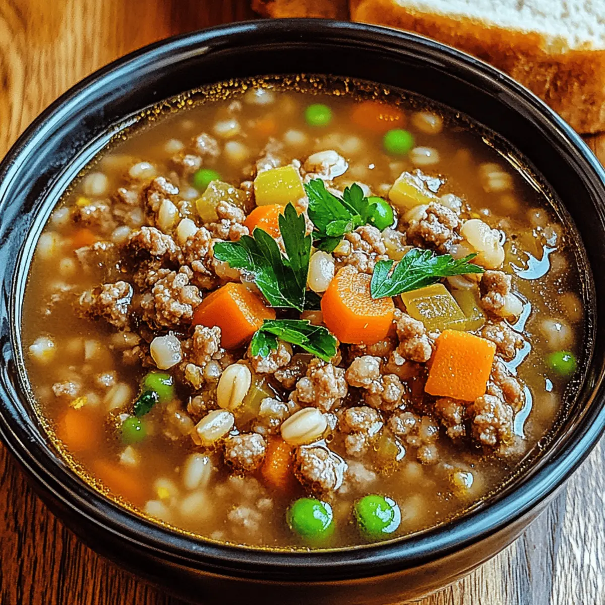 Cozy Up with This Ground Beef and Barley Soup Recipe