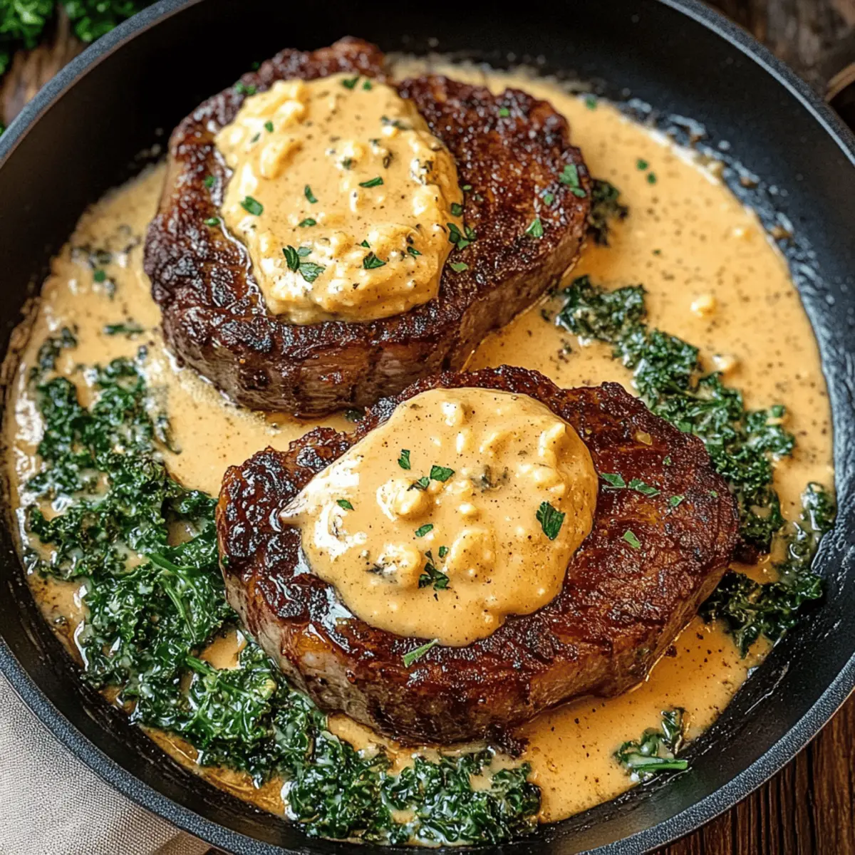 Indulge in Gaelic Irish Steaks with Whiskey Cream & Colcannon
