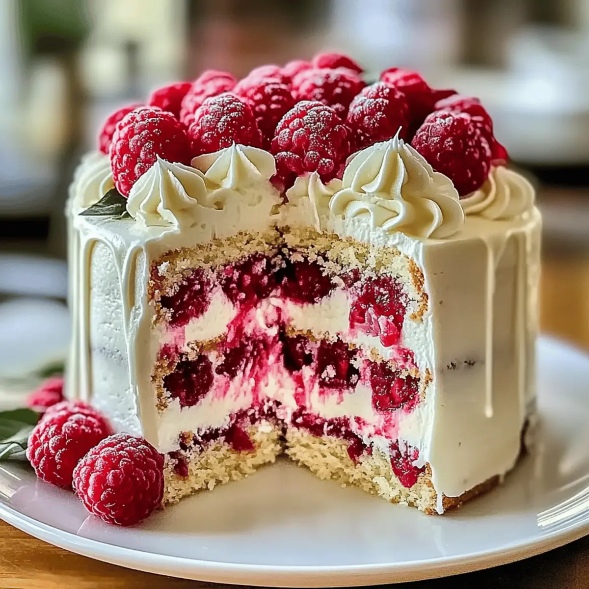 White Chocolate Raspberry Dream Cake: Indulge in Bliss