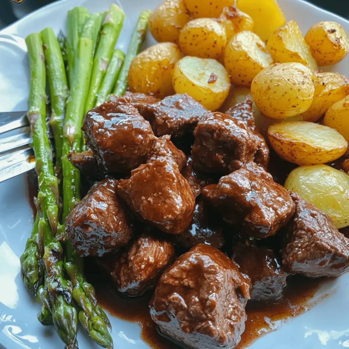 Savory Slow Cooker Asian Steak Bites and Potatoes Delight