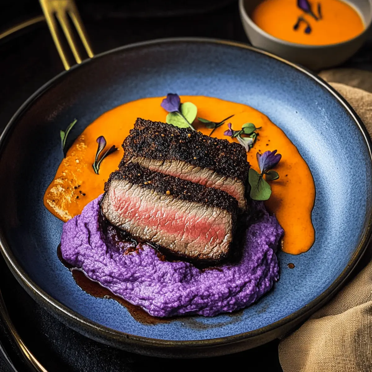 Reverse Sear Black Magic Top Sirloin with Cauliflower Delight