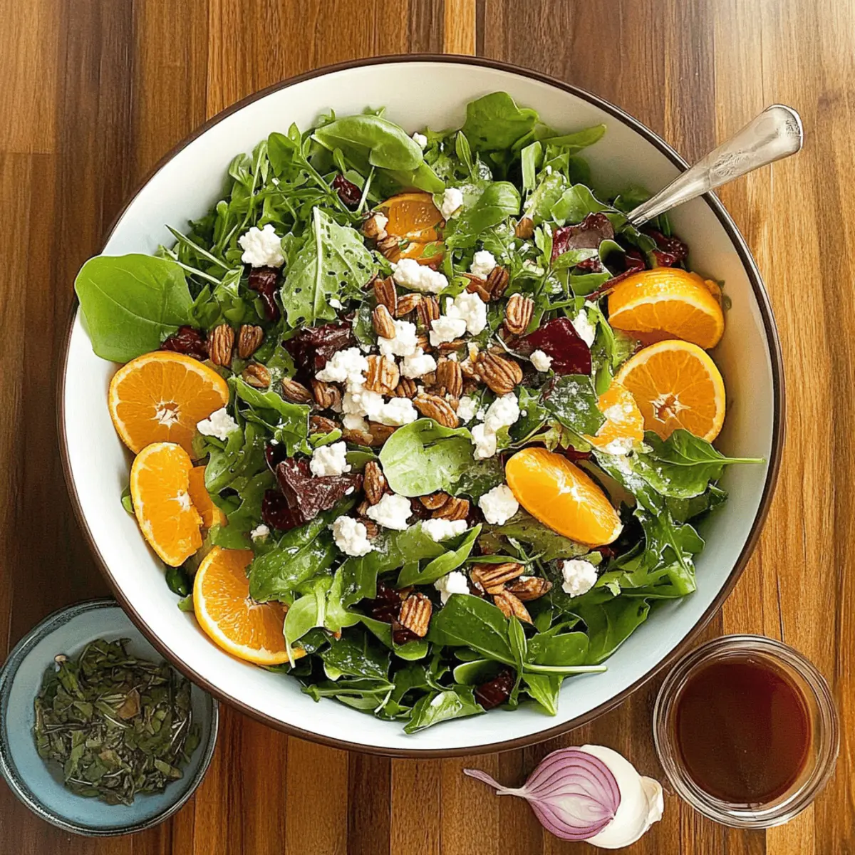 Herby Garden Salad with Homemade Lemon Vinaigrette Bliss