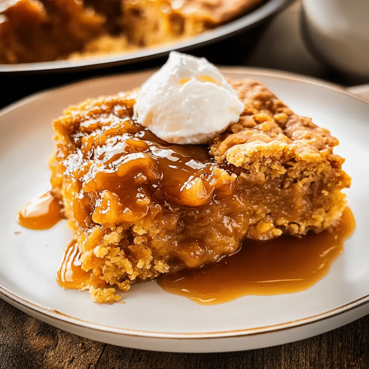 Caramel Pumpkin Cobbler with Pecans - Fall's Sweetest Treat