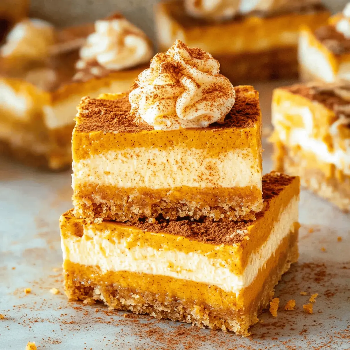 Irresistible Pumpkin Swirl Cheesecake Bars for Fall Bliss