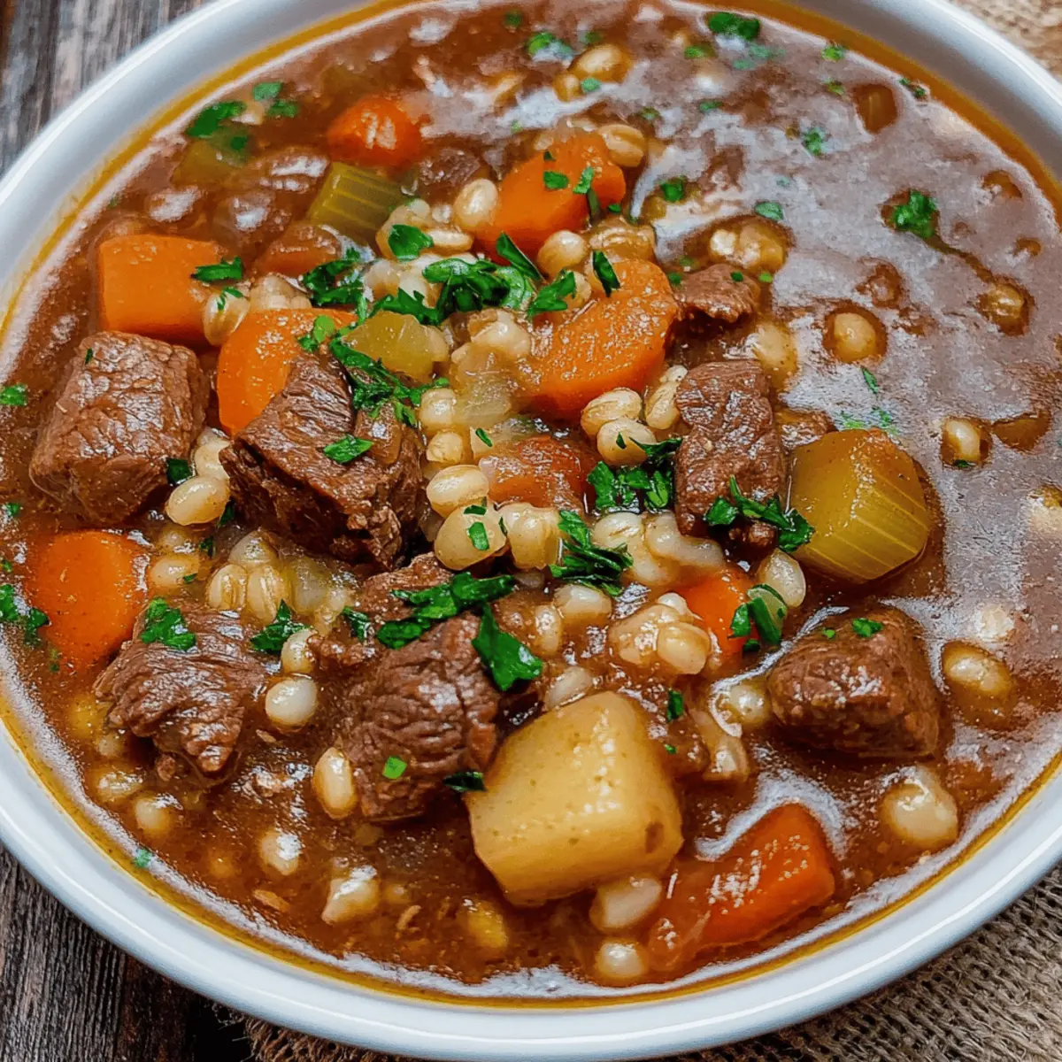 Savory Beef and Barley Stew for Cozy Nights at Home