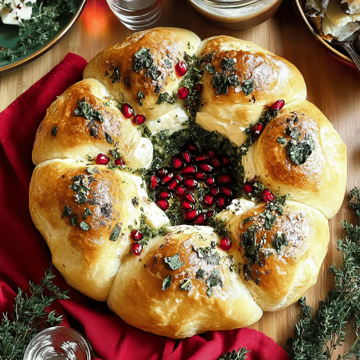 Baked Brie and Bread Wreath: Elevate Your Holiday Festivities