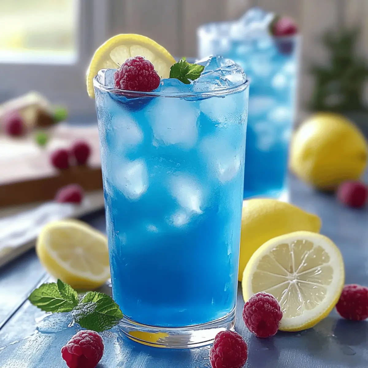Refreshingly Sweet Blue Raspberry Lemonade for Summer Sips