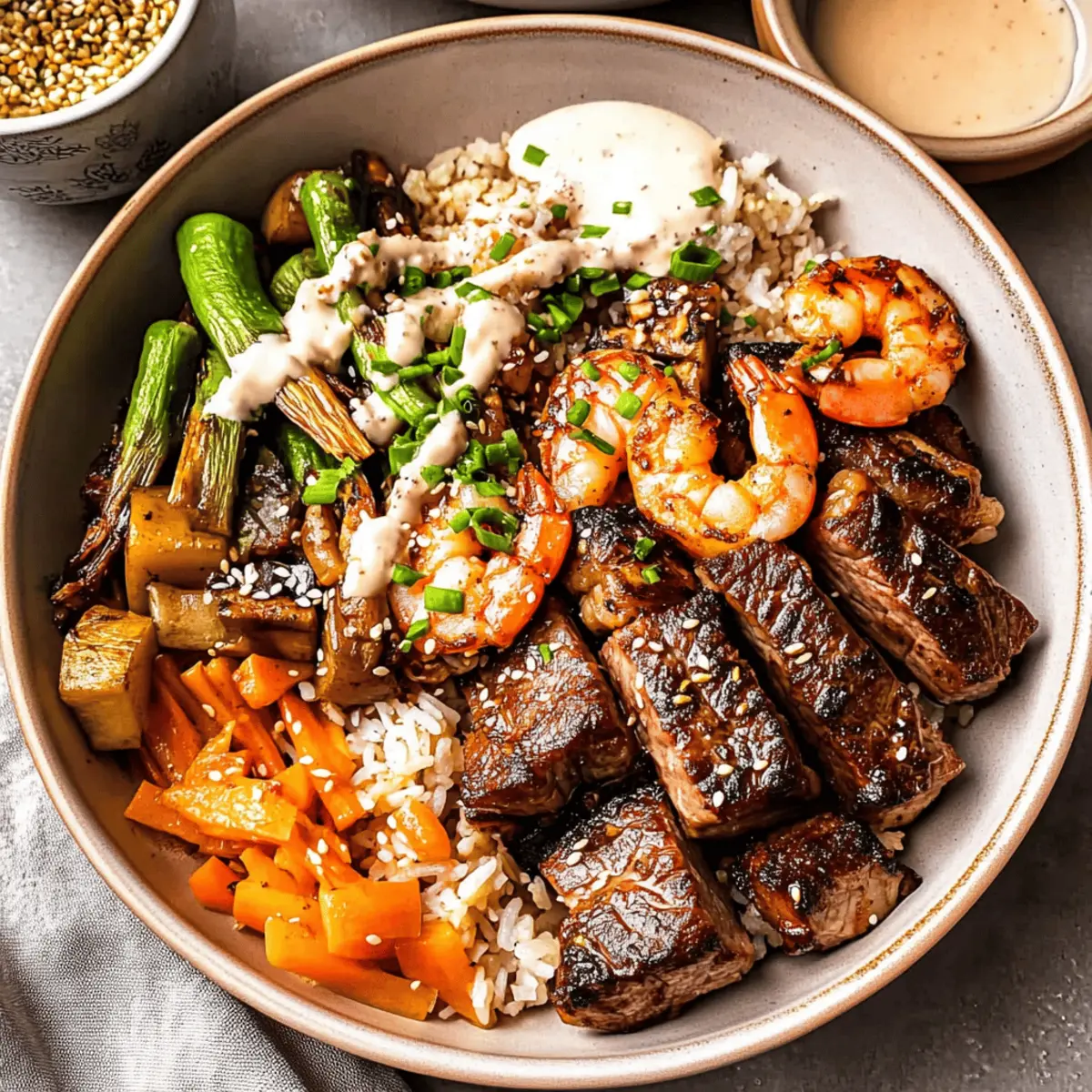 Easy Hibachi Bowls: A Quick Delicious Surf and Turf Meal
