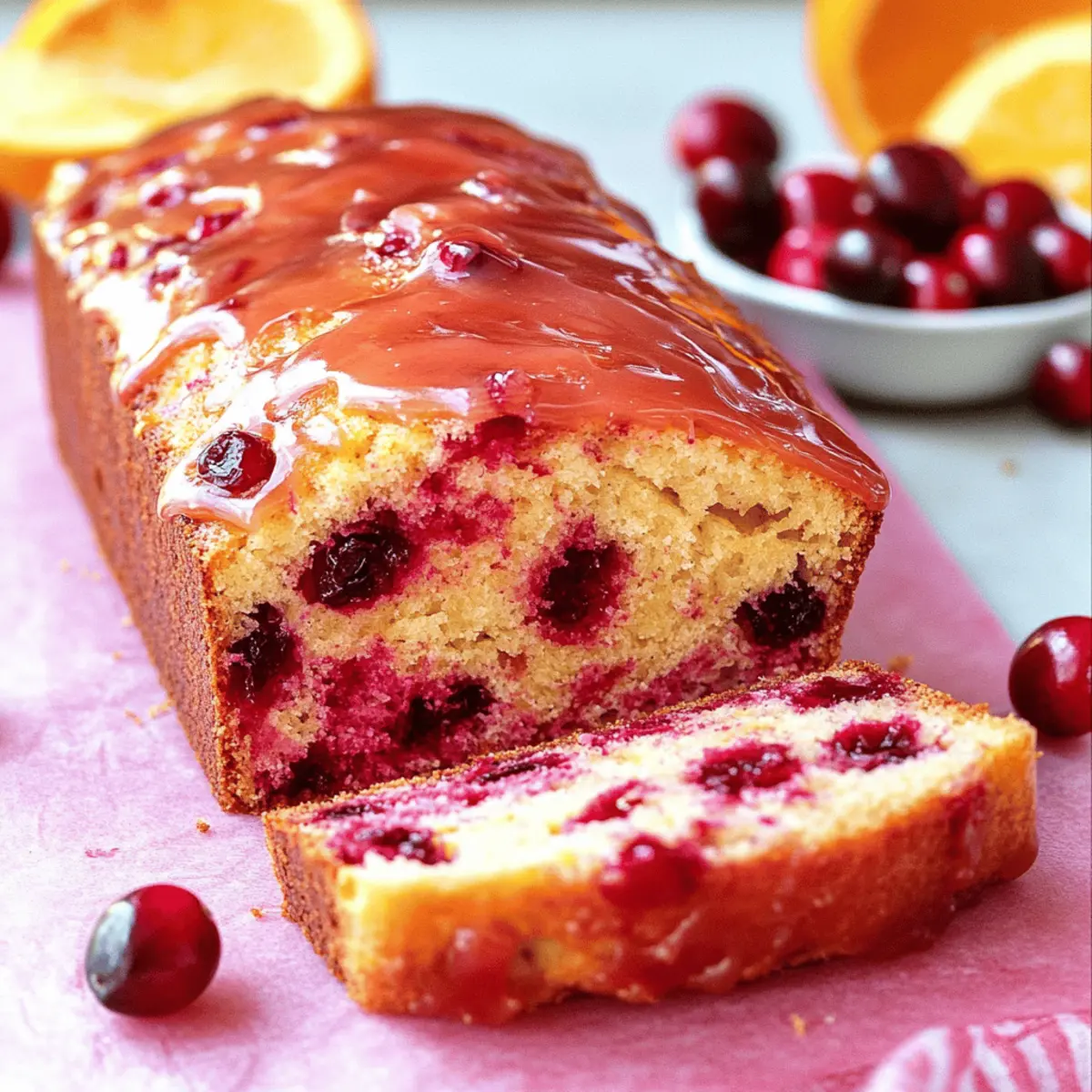 Deliciously Moist Glazed Orange Cranberry Bread to Brighten Your Day