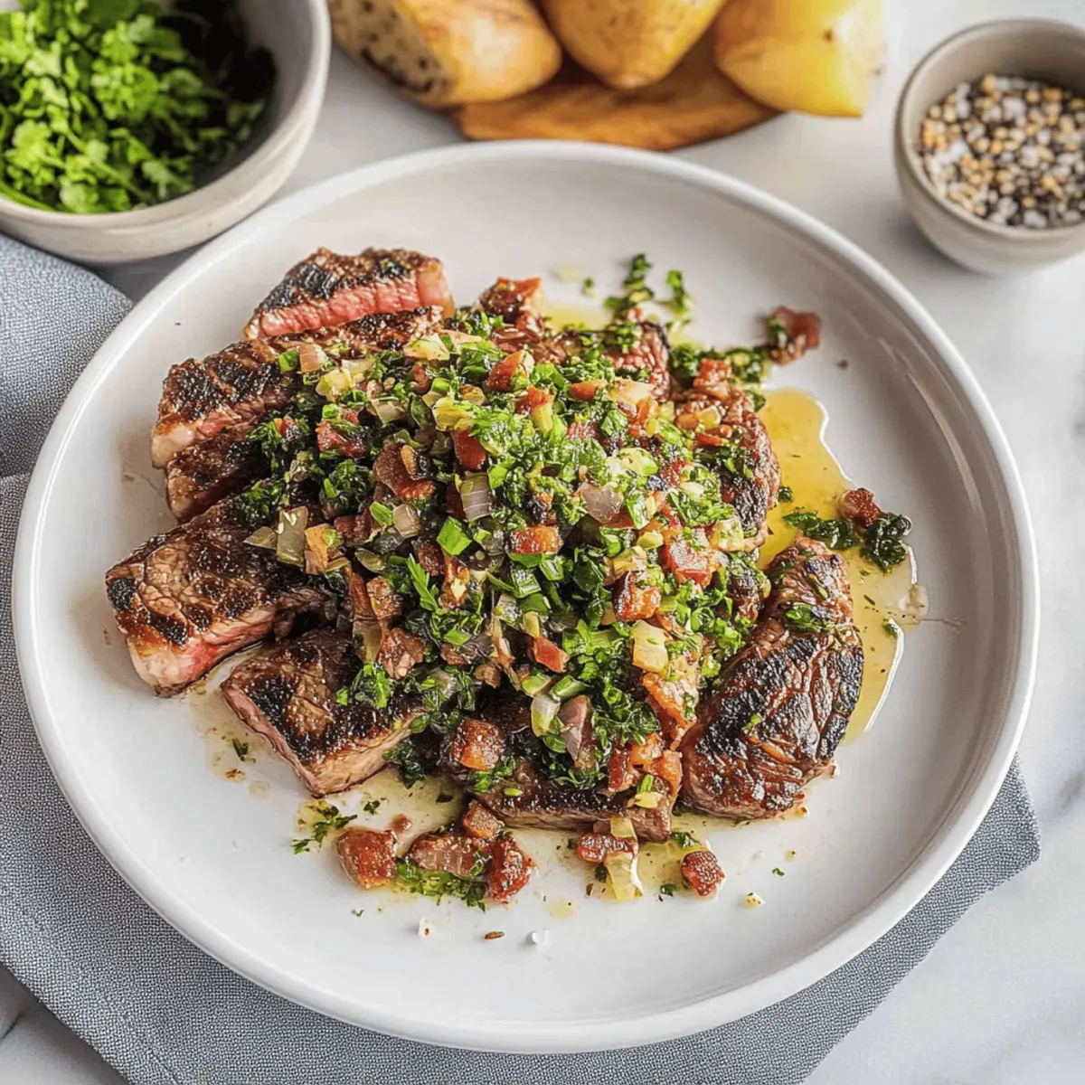Grilled Steak with Herbed Scallion: A Flavorful Feast Awaits