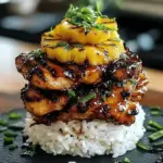 Hawaiian Huli Huli Chicken Stack