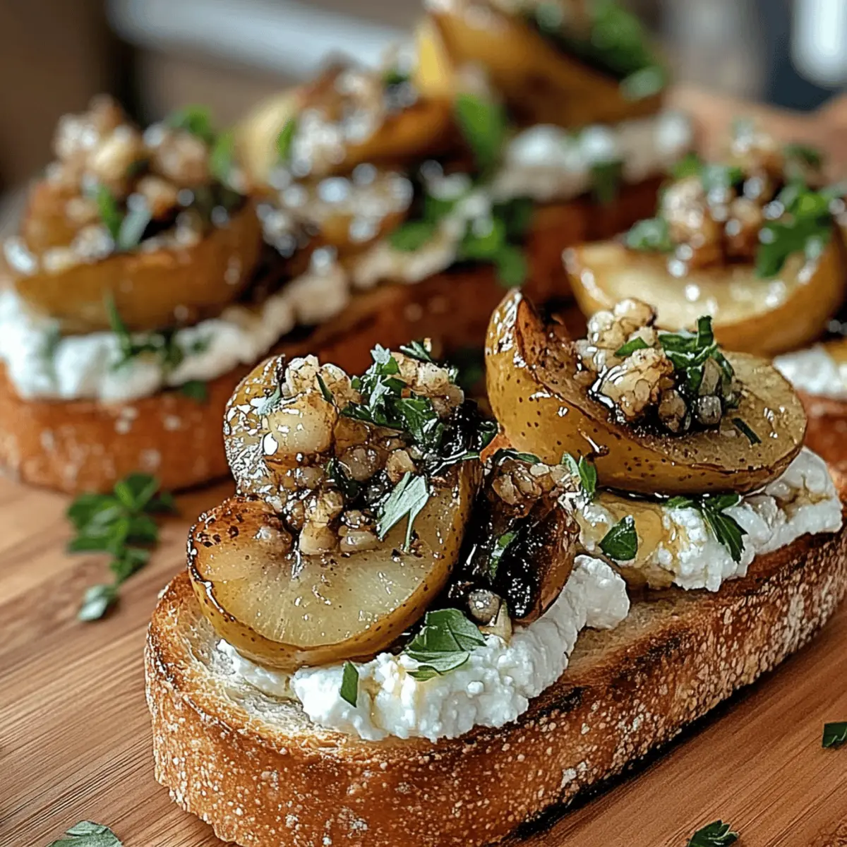 Roasted Pear Honey Crostini: A Sweet and Savory Delight