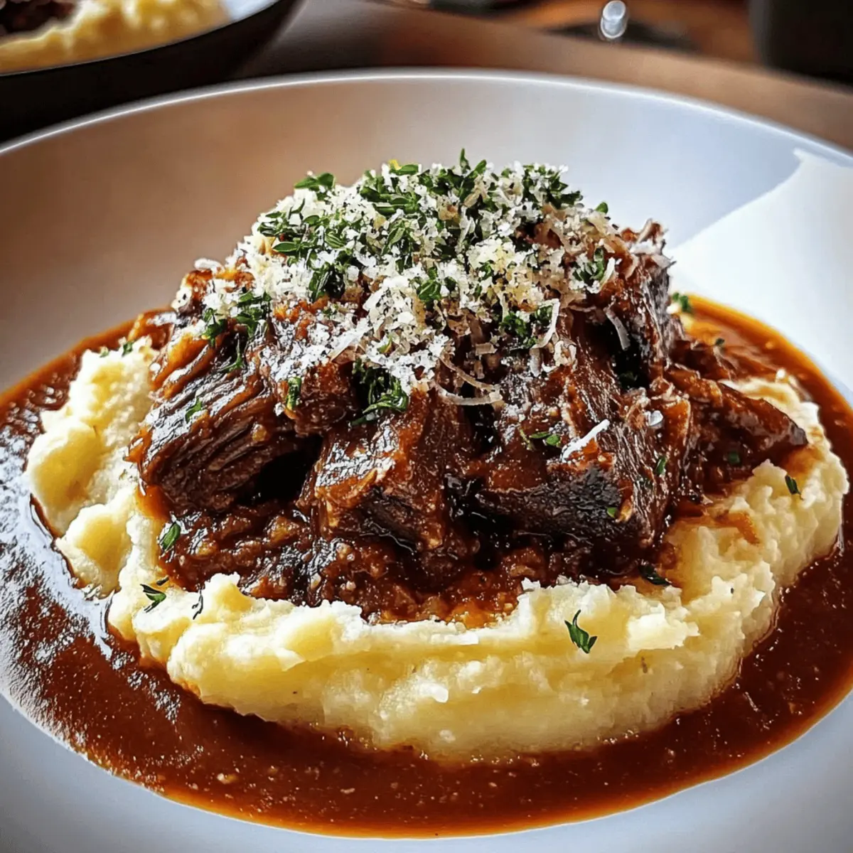 Heavenly Short Rib Ragu with Parmesan Mashed Potato Delight