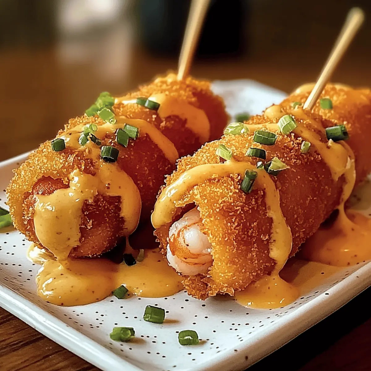 Crispy Shrimp and Crab Nacho Bomb Corn Dogs for Fun Nights