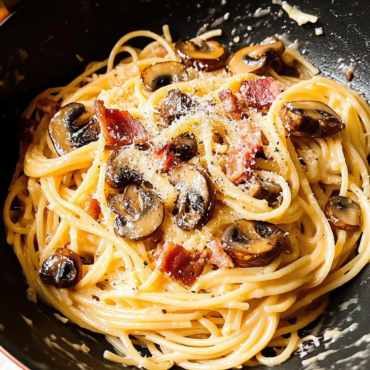 Mushroom Carbonara Magic: Quick, Creamy Comfort Food Delight