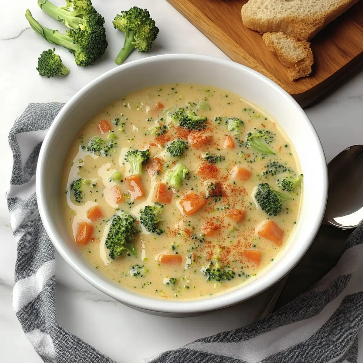 Creamy Smoked Gouda Broccoli Soup Ready in 30 Minutes