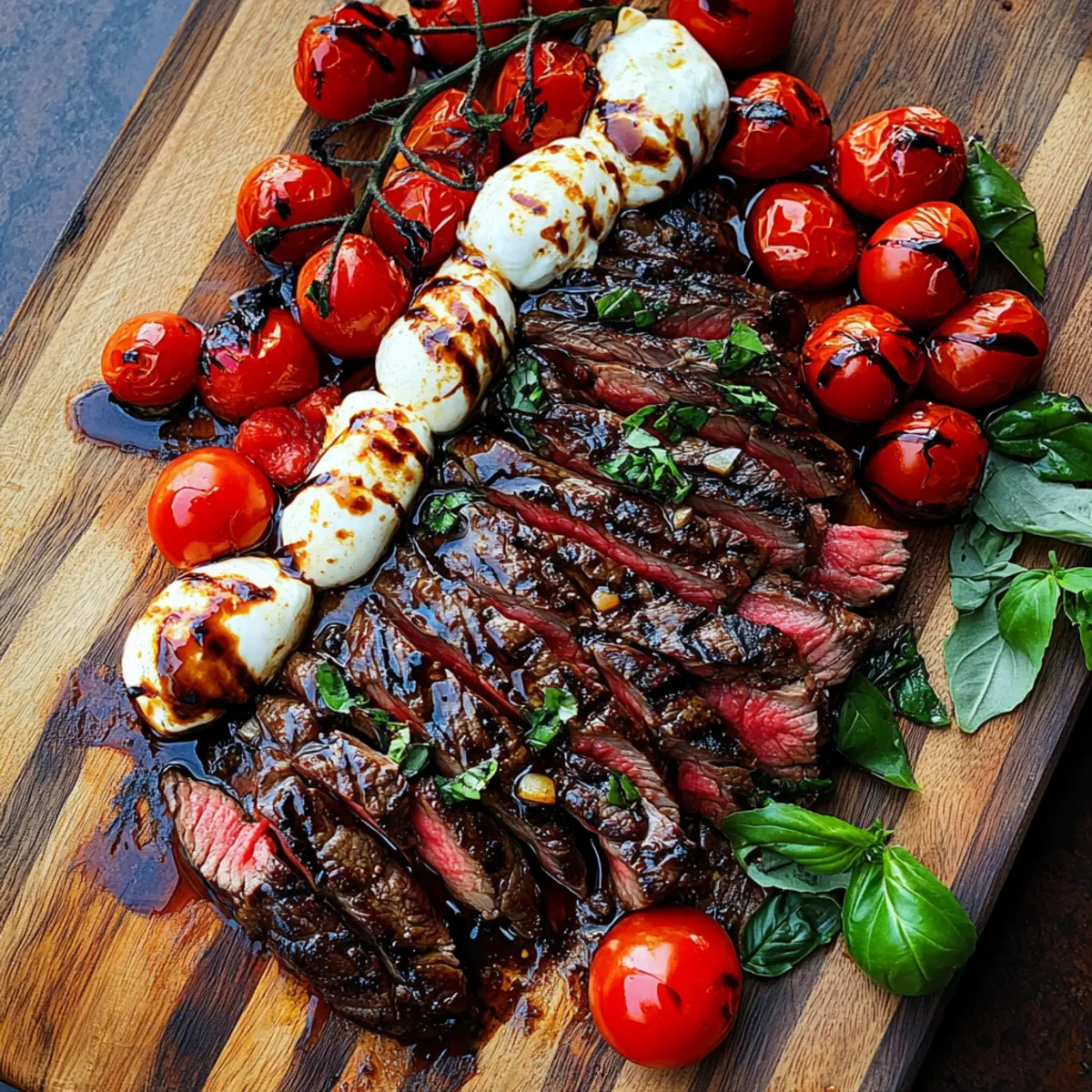 Balsamic Grilled Flank Steak Caprese: Summer's Flavor Bomb