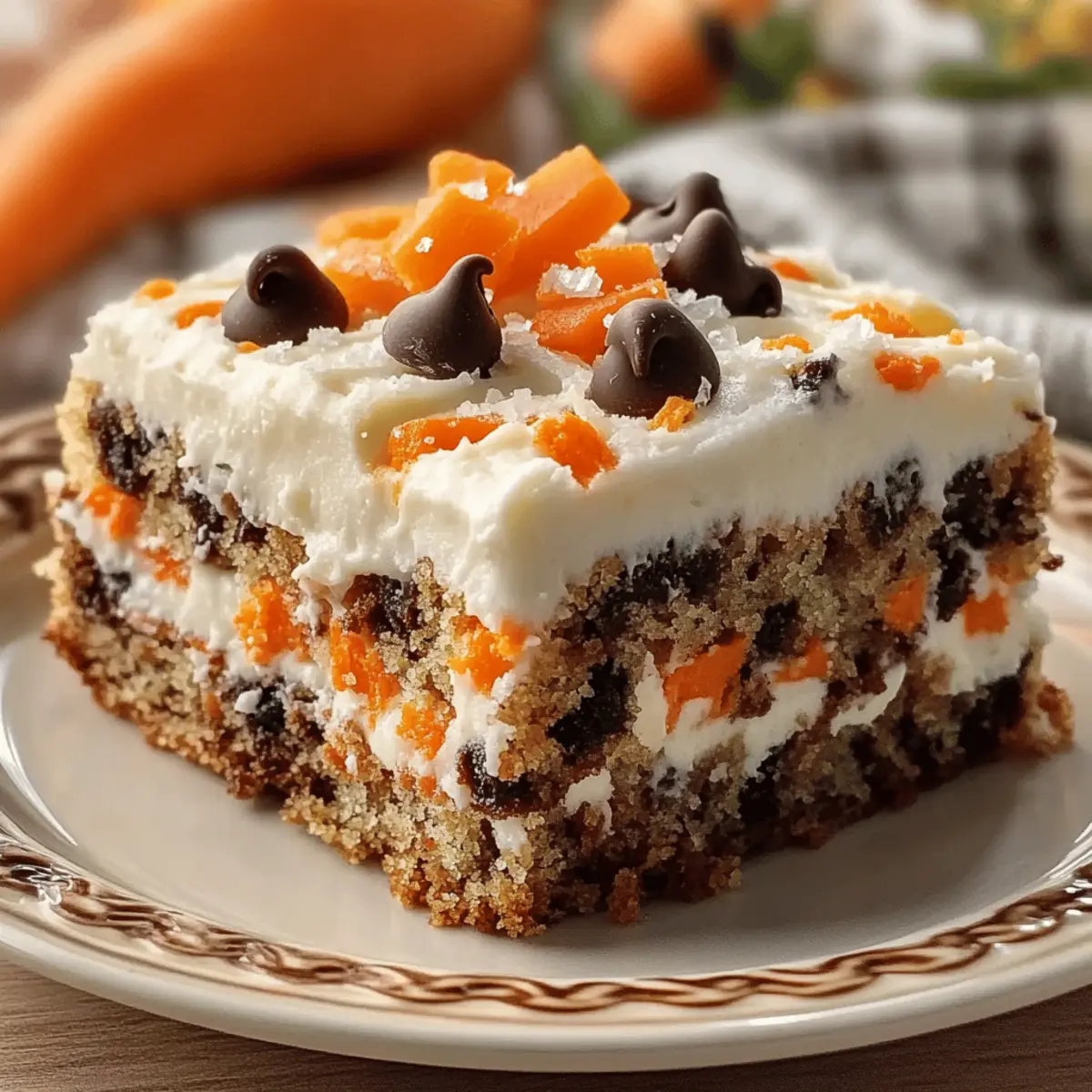 Moist Carrot Cake Bars with Cream Cheese Frosting Bliss