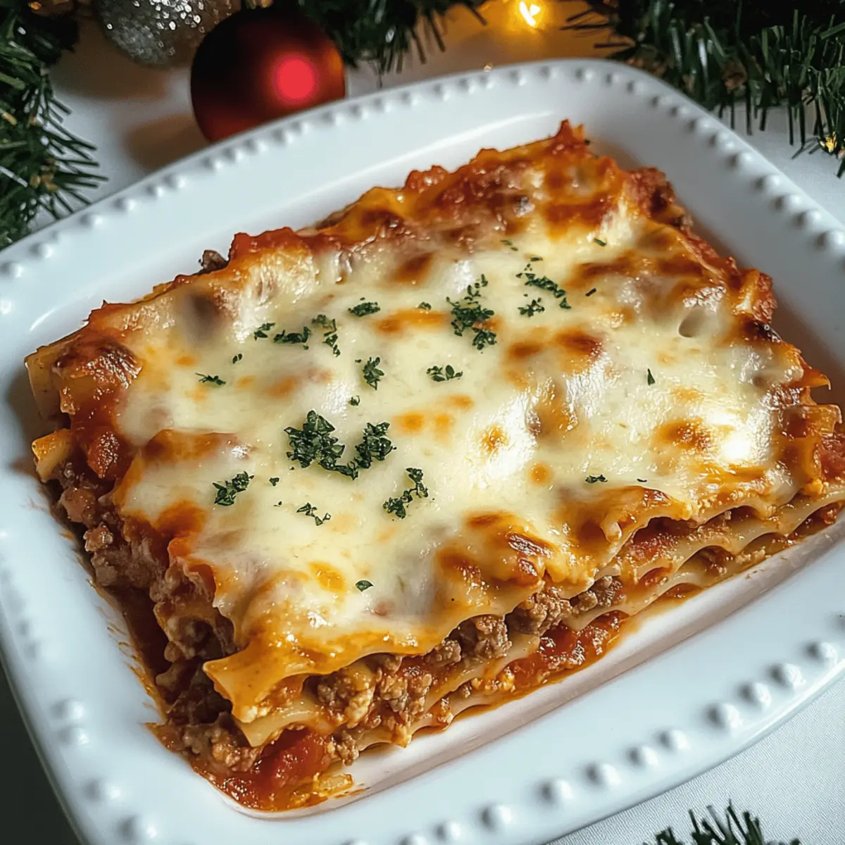Indulgent Cheesy Christmas Lasagna for Cozy Holiday Feasts
