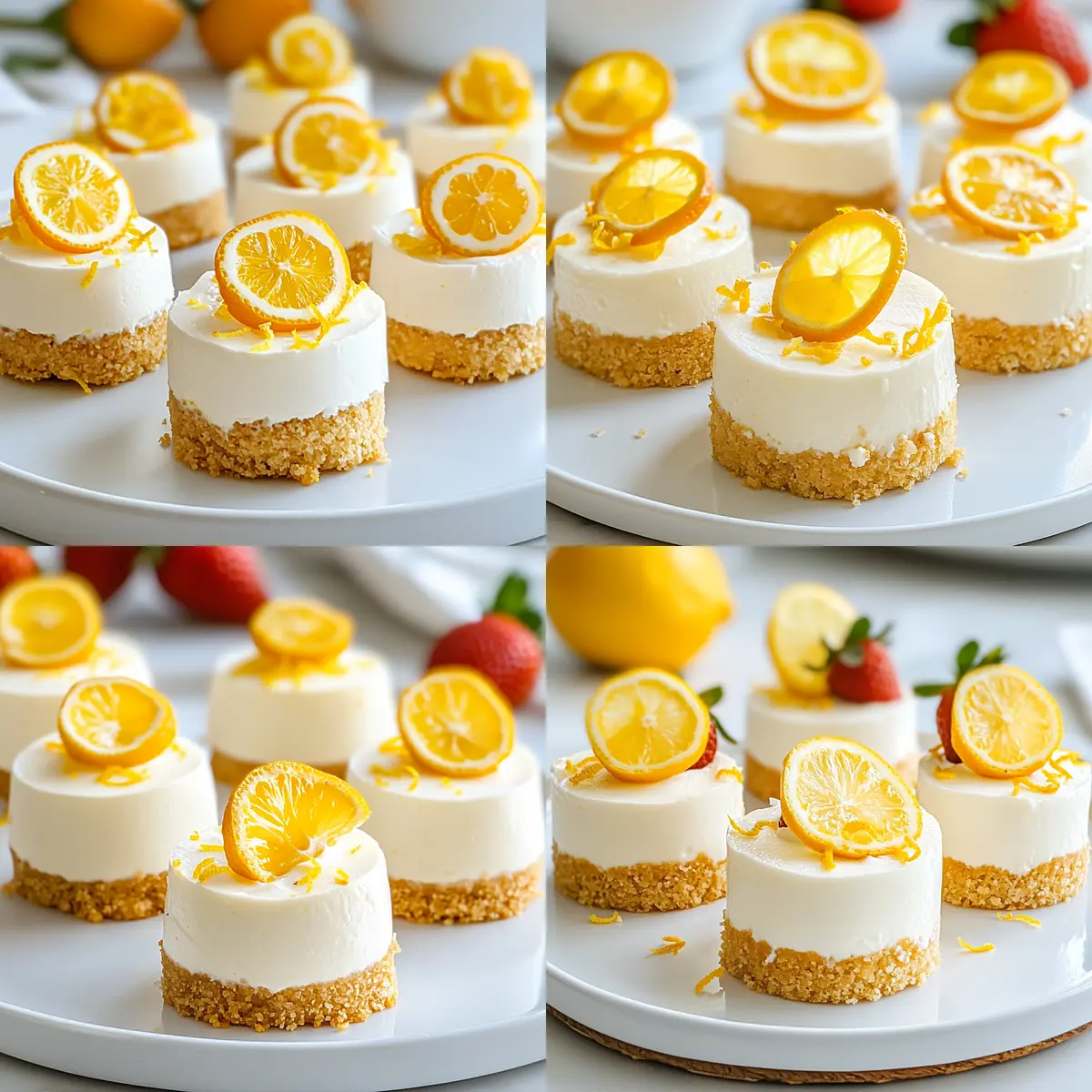 Citrus-Infused No-Bake Mini Cheesecakes for Effortless Joy