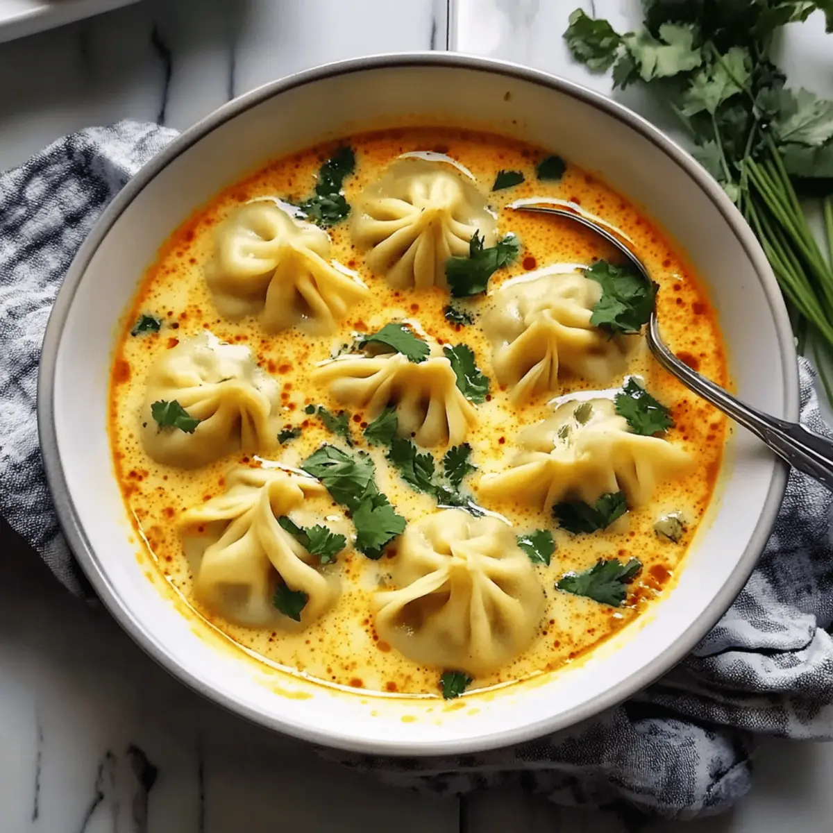 Savor Comfort with Easy Thai Coconut Curry Dumpling Soup