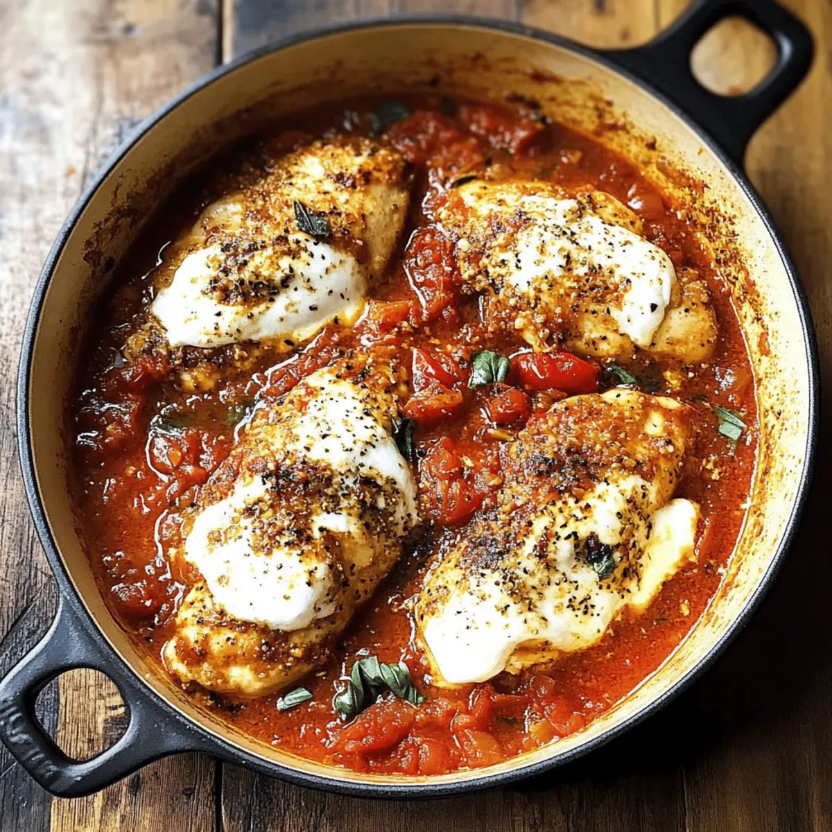 Garlic Tomato Chicken with Mozzarella for Cozy Weeknight Dinners