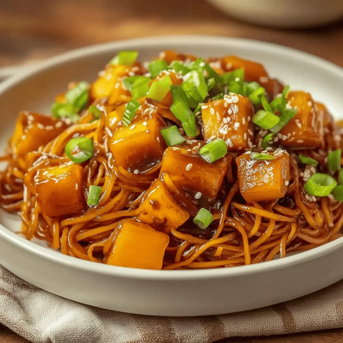 Harvest Noodle Stir-Fry: Autumn's Cozy Comfort in a Bowl