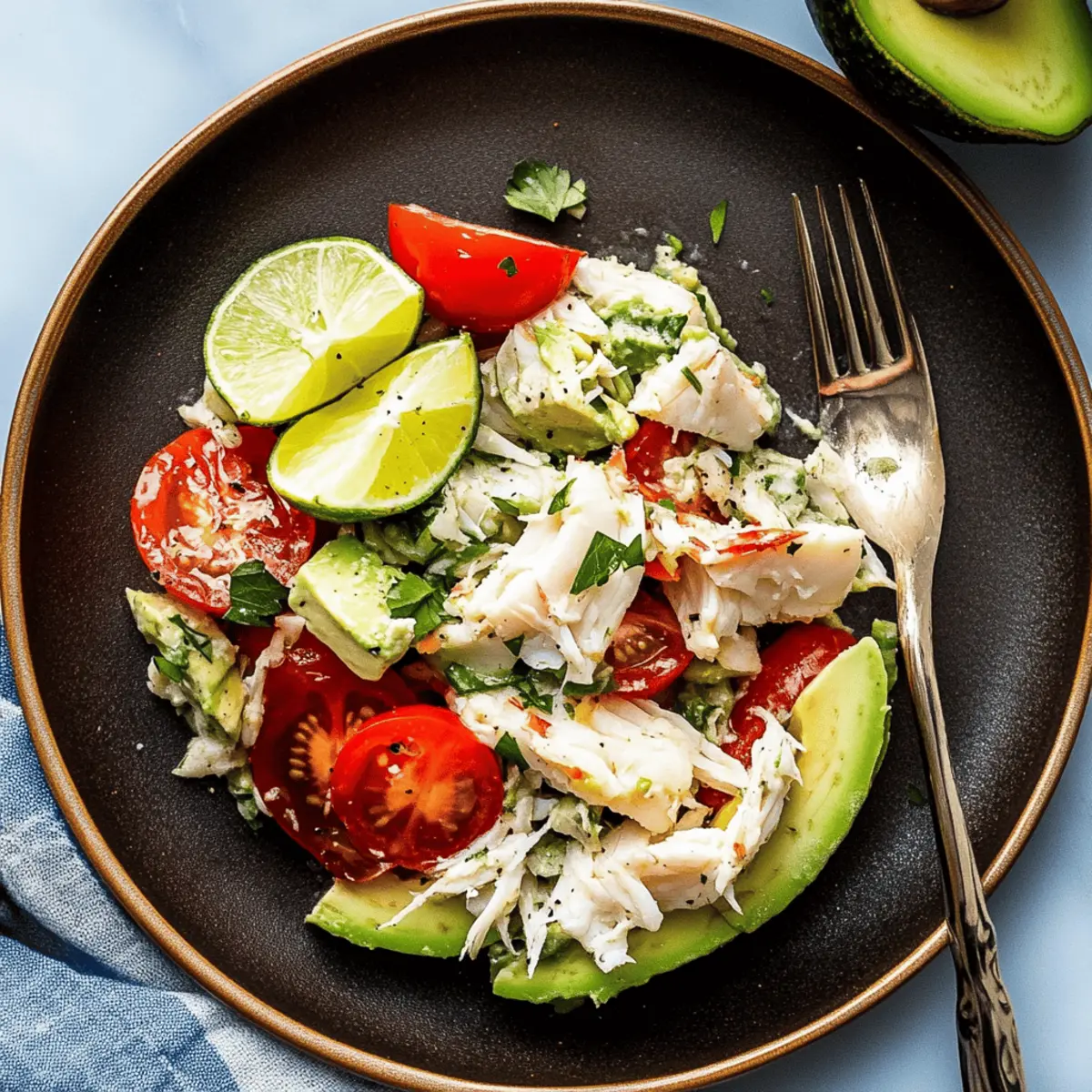 Deliciously Light Healthy Crab Meat Salad with Zesty Lime