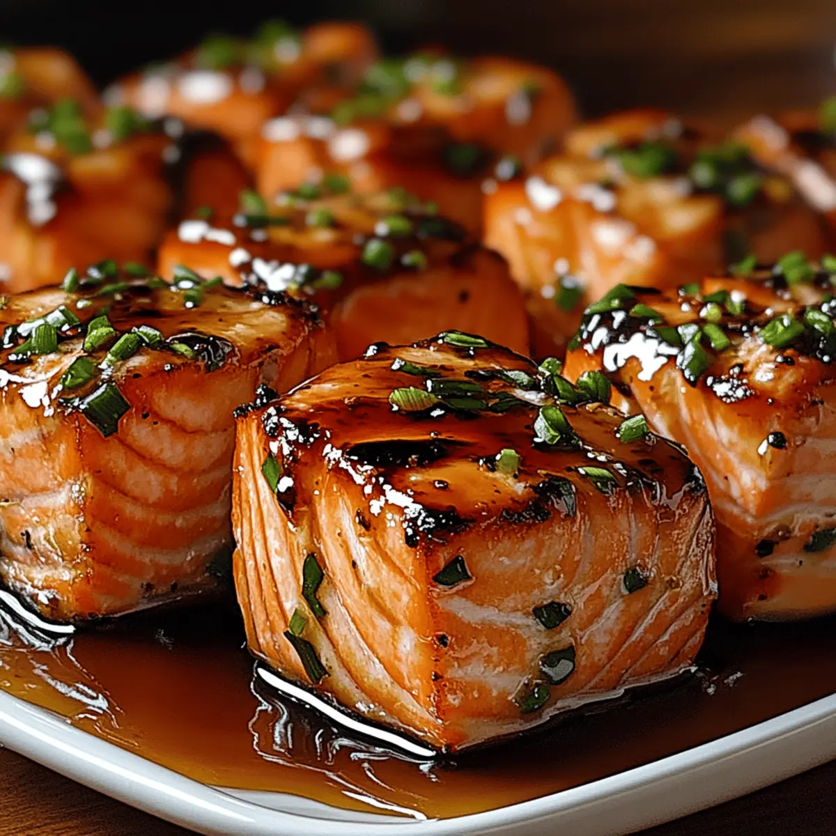 Delicious Honey Butter Garlic Glazed Salmon Bites in Minutes