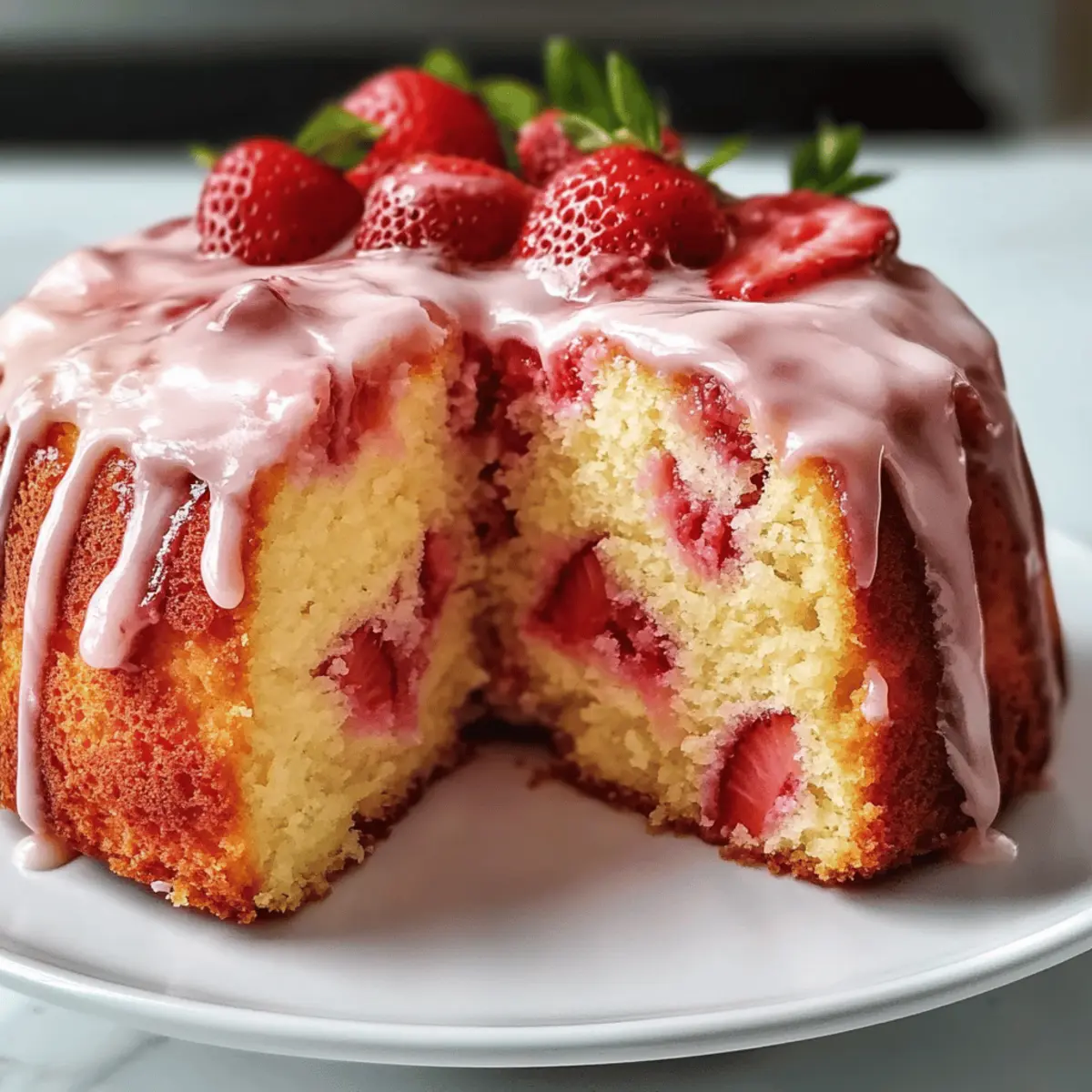 Strawberry Milkshake Pound Cake: A Creamy Slice of Bliss