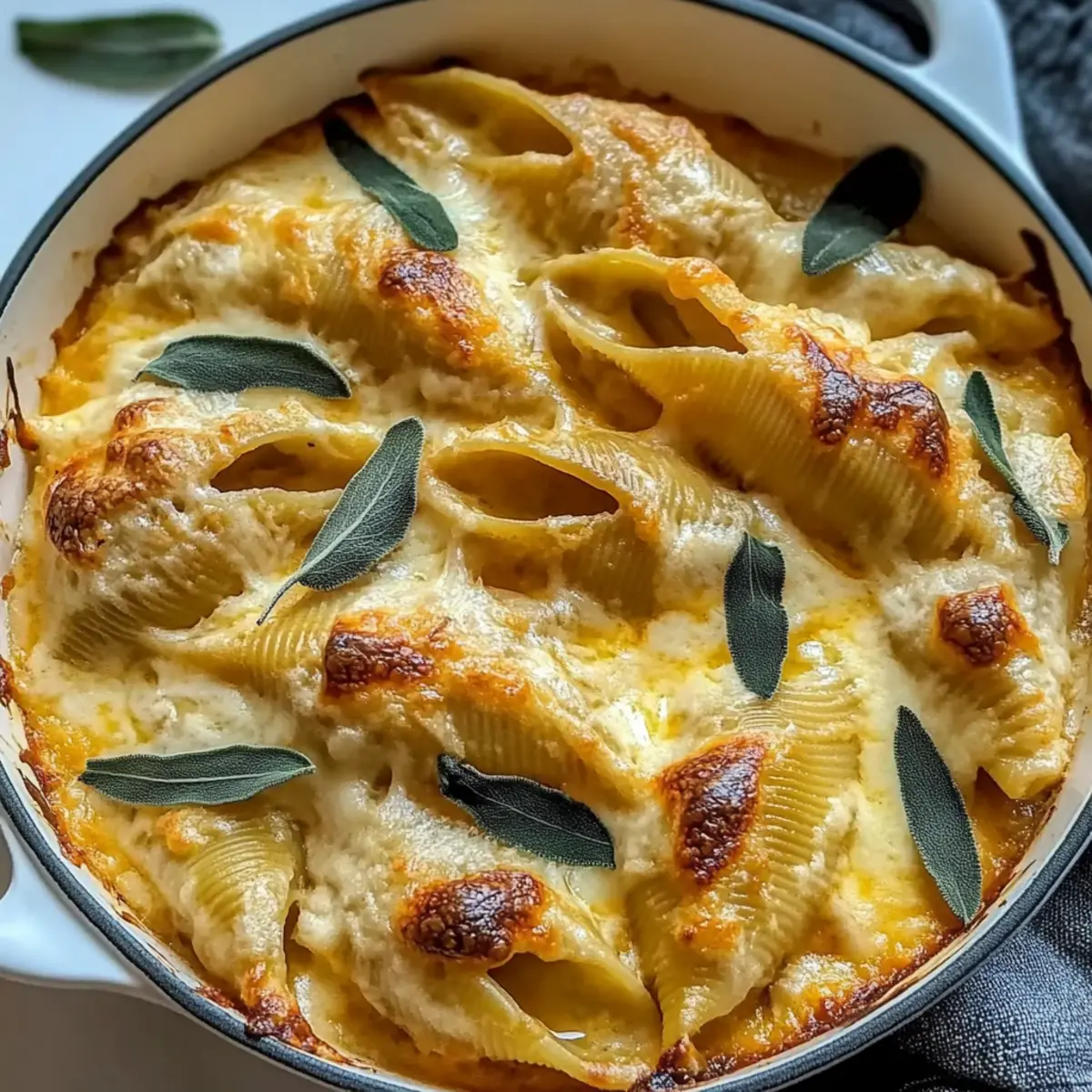Indulge in Pumpkin & Gouda Stuffed Shells with Sage Alfredo Sauce