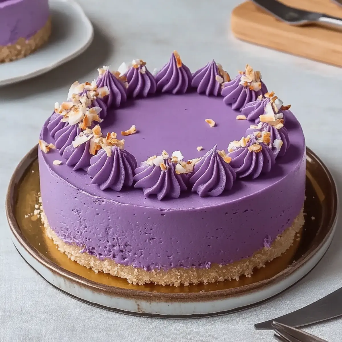 Indulge in Creamy Ube Cheesecake for a Tropical Treat
