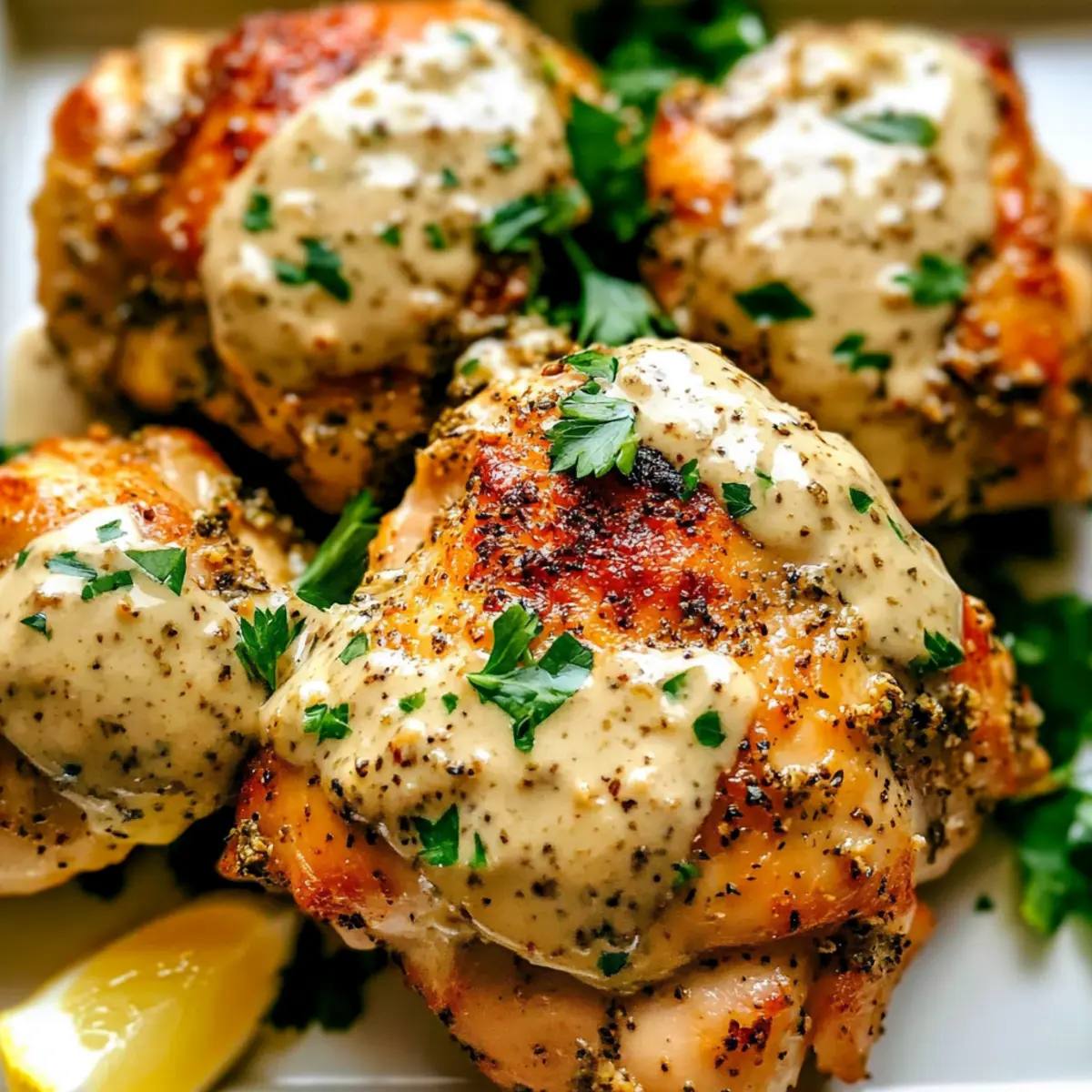 Baked Za’atar Chicken Thighs with Tahini for a Flavorful Feast